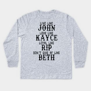 John Kayce Rip Beth Kids Long Sleeve T-Shirt